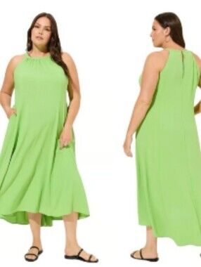 Torrid Green Halter Maxi Dress Size 3X